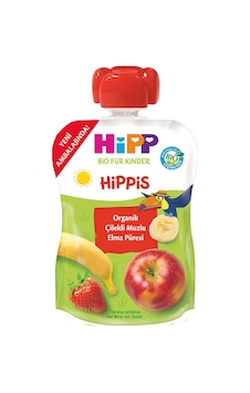 Hipp Organik Çilekli Muzlu Elma Püresi 100 G Hipp Organik Çilekli Muzlu Elma Püresi 100 G