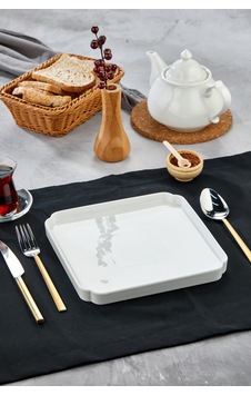 23 Cm Lüks Beyaz Porselen Sunum Tabağı Modern Kare Kahvaltı Ve Servis Tabağı Beyaz - 815984430 Beyaz 23 Cm Lüks Beyaz Porselen Sunum Tabağı Modern Kare Kahvaltı Ve Servis Tabağı Beyaz - 815984430 Beyaz