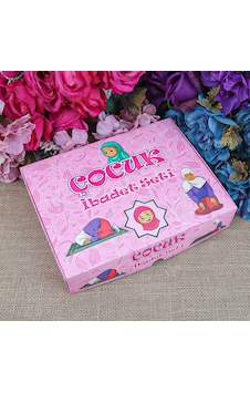 Çocuk Seccadesi Ve Eğitici Kitabı Namaz Seti -seccade Ölçü Pembe 45x82 Cm - Tesbih Çok Renkli Çocuk Seccadesi Ve Eğitici Kitabı Namaz Seti -seccade Ölçü Pembe 45x82 Cm - Tesbih Çok Renkli