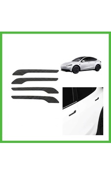 Vaveni Tesla Model 3 Y Uyumlu Karbon Dış Kapı Kolu Koruyucu Kaplama Seti 4 Lü Siyah Arz Vaveni Tesla Model 3 Y Uyumlu Karbon Dış Kapı Kolu Koruyucu Kaplama Seti 4 Lü Siyah Arz