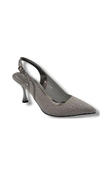 Desire 616-26 Siimli Saten İnce Topuk Kadın Stiletto 8cm Platın Desire 616-26 Siimli Saten İnce Topuk Kadın Stiletto 8cm Platın