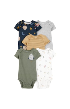 Carter's Layette Erkek Bebek Kısa Kollu 5'li Body 1t122010 Çok Renkli Carter's Layette Erkek Bebek Kısa Kollu 5'li Body 1t122010 Çok Renkli