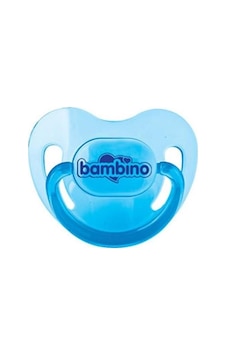 Bambino Silikon Damak Uçlu Emzik 0 - 6 Ay Mavi