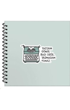 Keskin Color Hisli Şeyler 16x15 Çizgili Defter Yazsan Gönül Razı Değil Yazmasam Olmaz