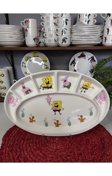 Sünger Bob Model Bölmeli Kahvaltı Tabağı Çocuk Bebek Çok Renkli Sünger Bob Model Bölmeli Kahvaltı Tabağı Çocuk Bebek Çok Renkli