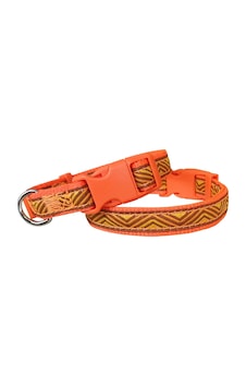 Doggie Dalga Desenli Dokuma Köpek Boyun Tasması 1,5 Cm X 27-40 Cm Turuncu Doggie Dalga Desenli Dokuma Köpek Boyun Tasması 1,5 Cm X 27-40 Cm Turuncu