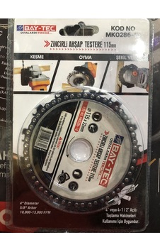 Bay-tec Zincirli Ahşap Testere 115mm Bay-tec Zincirli Ahşap Testere 115mm