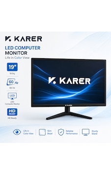 Karer 19 İnç Led Bilgisayar Monitörü 60hz Hd Ready İnce Çerçeveli Masaüstü Monitör