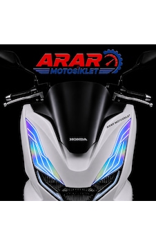 Honda Pcx 2025-2026 Uyumlu Far Üstü Film-far Kaşı Hologram -arr3335 Çok Renkli