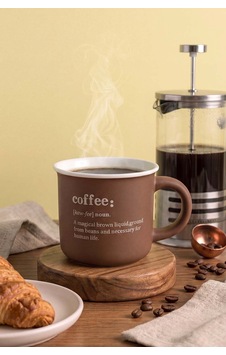Coffee Mottolu Lory Porselen Kupa 380 Ml Kahverengi Coffee Mottolu Lory Porselen Kupa 380 Ml Kahverengi