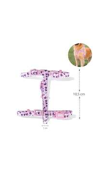 Patterned Recycled H-type Harness Pembe - Pudra Patterned Recycled H-type Harness Pembe - Pudra