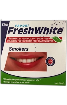 Favori Fresh White Smokers Nane Aromalı Diş Parlatıcı ve Beyazlatıcı Bakım Tozu 50 G Favori Fresh White Smokers Nane Aromalı Diş Parlatıcı ve Beyazlatıcı Bakım Tozu 50 G