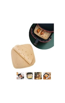 100 Adet Air Fryer Pişirme Kağıdı Tek Kullanımlık Yapışmaz Delikl 100 Adet Air Fryer Pişirme Kağıdı Tek Kullanımlık Yapışmaz Delikl