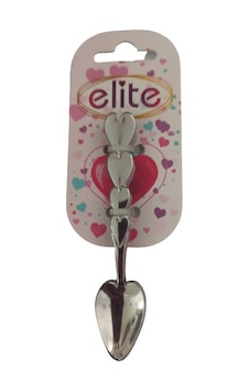 Elite Çay Kaşığı Kalp Model 6 Lı Paket Metal Elite Çay Kaşığı Kalp Model 6 Lı Paket Metal