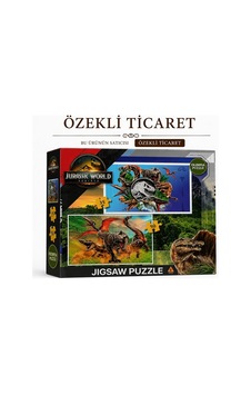Jurassic Rebirth 2'li Çocuk Puzzle Seti 35 + 50 Parça