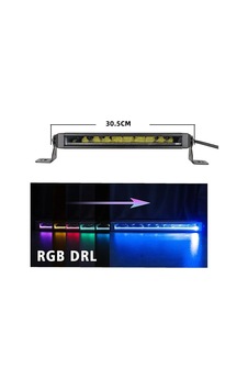 Offroad Sis Lambası Beyaz 50w 30,5 Cm Beyaz-sarı Gündüz Ledli 12-36v Adet / Lass360