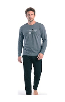 Pierre Cardin 6153 Erkek Uzun Kollu Bisiklet Yaka Pijama Takımı -gri Pierre Cardin 6153 Erkek Uzun Kollu Bisiklet Yaka Pijama Takımı -gri