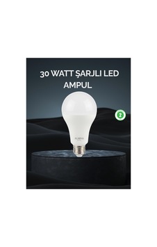 Şarjlı Led Ampul 30 Watt Soğuk Beyaz - Karbul9471-4796 Renkli Renkli Şarjlı Led Ampul 30 Watt Soğuk Beyaz - Karbul9471-4796 Renkli Renkli