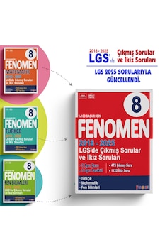 Fenomen 8. Sınıf Lgs Matematik-fen-türkçe Çıkmış Sorular Ve İkiz Fenomen 8. Sınıf Lgs Matematik-fen-türkçe Çıkmış Sorular Ve İkiz