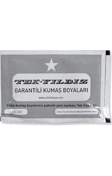 Tek Yıldız Kumaş Boyası Açık Gri Tek Yıldız Kumaş Boyası Açık Gri
