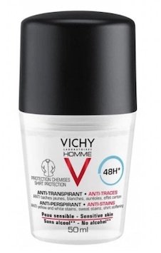 Vichy Homme 48h Antiperspirant Deodorant Anti-mark Roll-on 50ml Vichy Homme 48h Antiperspirant Deodorant Anti-mark Roll-on 50ml