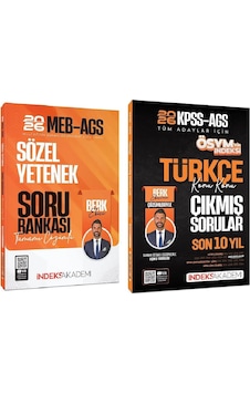İndeks Akademi 2026 Meb-ags Sözel Yetenek Soru Bankası + Çıkmış Sorular 2 Li Set - Berk Ekici İndeks Akademi Yayıncılık İndeks Akademi 2026 Meb-ags Sözel Yetenek Soru Bankası + Çıkmış Sorular 2 Li Set - Berk Ekici İndeks Akademi Yayıncılık