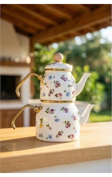 Xap-10438 Petit Fleur Collection Mini Emaye Çaydanlık Takımı Çok Renkli Xap-10438 Petit Fleur Collection Mini Emaye Çaydanlık Takımı Çok Renkli