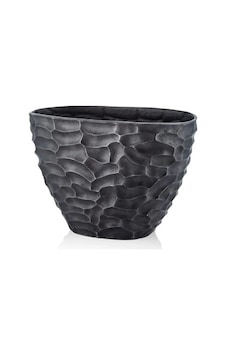 Comb Eskitme Metal Siyah Büyük Vazo -saksı 22x42x28 Cm Comb Eskitme Metal Siyah Büyük Vazo -saksı 22x42x28 Cm