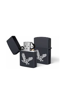 Kartal Temalı Siyah Benzinli Metal Çakmak Kartal Temalı Siyah Benzinli Metal Çakmak