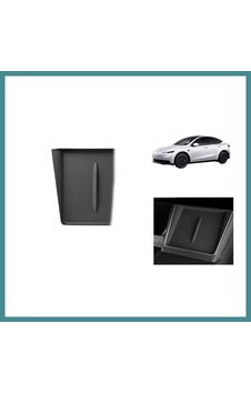 Trendexa Tesla Model Y Juniper 2025+ Uyumlu Ön Konsol Kablosuz Şarj Pedi Kaymaz Silikon Matı 1 Adet Siyah Mac