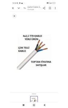 10 Metre 4 X 2.5 Mm Tam Bakır Çok Telli Elektrik Kablosu 10 Metre 4 X 2.5 Mm Tam Bakır Çok Telli Elektrik Kablosu