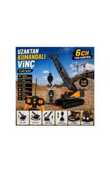 Uzaktan Kumandalı Vinç Oyuncak 1:24 Ölçek 6ch Işıklı - 903602010 Uzaktan Kumandalı Vinç Oyuncak 1:24 Ölçek 6ch Işıklı - 903602010