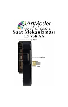 Duvar Saat Mekanizması 2 Adet 10 Mm Şaft Sessiz Saat Motoru Akrep Yelkovan Okul Deney Saat Yapım Seti Siyah Duvar Saat Mekanizması 2 Adet 10 Mm Şaft Sessiz Saat Motoru Akrep Yelkovan Okul Deney Saat Yapım Seti Siyah