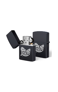 Joker Tasarımlı Benzinli Metal Çakmak Lazer Baskı Joker Tasarımlı Benzinli Metal Çakmak Lazer Baskı