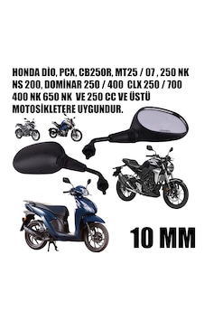 10 Mm Evrensel Motosiklet Ayna Aparatı 250 Cc Ve Üzeri Motorlarla Uyumlu Dayanıklı Bağlantı Adaptörü