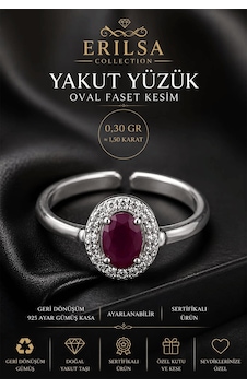 Sertifikalı Doğal Yakut Taşlı Ayarlamalı Geri Dönüşüm Gümüş Kasa Çok Renkli Sertifikalı Doğal Yakut Taşlı Ayarlamalı Geri Dönüşüm Gümüş Kasa Çok Renkli