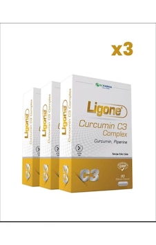 Ligone Curcumin C3 Complex 30 Bitkisel Kapsül X3 Adet Ligone Curcumin C3 Complex 30 Bitkisel Kapsül X3 Adet