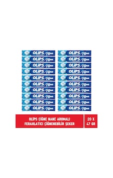 Olips Çiğne Nane Aromalı Ferahlatıcı Çiğnenebilir Şeker 20 x 47 G