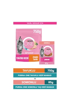 Purina One Junior Tavuklu Yavru Kedi Maması 750 G + Junior Somon Yaş Yavru Kedi Maması 85g Purina One Junior Tavuklu Yavru Kedi Maması 750 G + Junior Somon Yaş Yavru Kedi Maması 85g