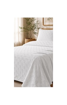 Tek Kişilik Beyaz Dama Desenli Pike Otel Pikesi %100 Pamuk 160 X 200 Cm Beyaz Beyaz Tek Kişilik Beyaz Dama Desenli Pike Otel Pikesi %100 Pamuk 160 X 200 Cm Beyaz Beyaz