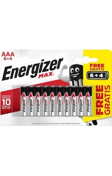 Energizer Alkalin Max AAA İnce Kalem Pil 10'lu Energizer Alkalin Max AAA İnce Kalem Pil 10'lu