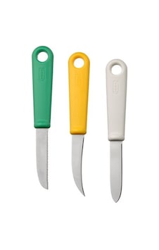 IKEA UPPFYLLD 3 ADET BIÇAK MEYVE SEBZE SOYMA DOĞRAMA BIÇAĞI ÇELİK