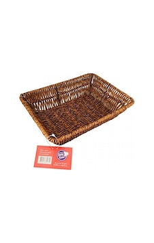 Hasır Dikdörtgen Sepet Rattan Ekmek Sepeti - Meyve Sepeti 26x20x7 Hasır