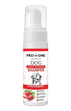 Pro One Çilek Özlü Köpekler İçin Kuru Köpük Şampuan 200 ML Pro One Çilek Özlü Köpekler İçin Kuru Köpük Şampuan 200 ML