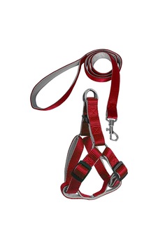 Gezdirme Kayışlı Dokuma Köpek Göğüs Tasma Seti 40 60-110 Cm Kırmızı Gezdirme Kayışlı Dokuma Köpek Göğüs Tasma Seti 40 60-110 Cm Kırmızı