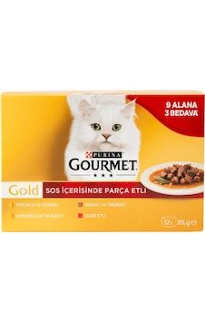 Gourmet Gold Parça Tavuk Ciğer-hindi Ördek-somon Tavuk-sığır Etli Kedi Konservesi 12x85 Gr Gourmet Gold Parça Tavuk Ciğer-hindi Ördek-somon Tavuk-sığır Etli Kedi Konservesi 12x85 Gr