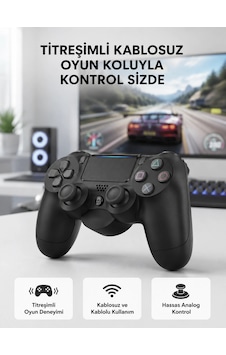 Ps4 Kablosuz Oyun Kolu V2 Bluetooth Bağlantılı, Titreşimli, Pc Ve Mobil Uyumlu 09363780 Ps4 Kablosuz Oyun Kolu V2 Bluetooth Bağlantılı, Titreşimli, Pc Ve Mobil Uyumlu 09363780