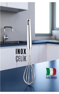 Inox Çelik Çırpıcı Italyan Dizayn 722006 Açık Gri Inox Çelik Çırpıcı Italyan Dizayn 722006 Açık Gri