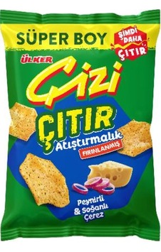 Çizi Çıtır - Peynir&soğan Aromalı - Süper Boy - 120 Gram - 10 Adet Çizi Çıtır - Peynir&soğan Aromalı - Süper Boy - 120 Gram - 10 Adet