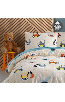 Coté Blanc Construction %100 Pamuk Tek Kişilik Lastikli Nev. Tk.
